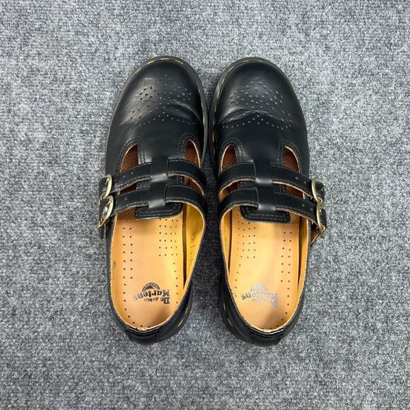 Dr. Martens 8065 Smooth Leather Mary Jane Shoes Women's 9 Black Leather Buckle - Picture 8 of 12